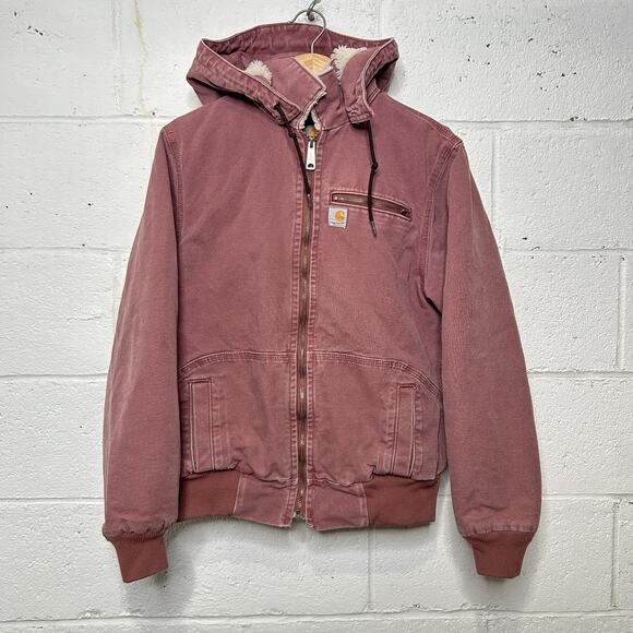 Carhartt Sherpa-Lined Wildwood Jacket “Dried Rose Pink” - Picture 1 of 14